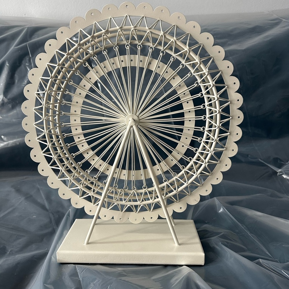 Pottery Barn Teen Cream Jewelry Organizer Ferris Wheel